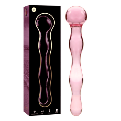 Nebula Series Modèle 13 — Gode en verre borosilicate — rose — vue 2