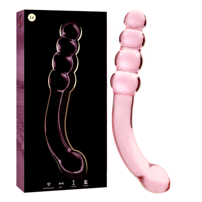 Nebula Series Modèle 14 — Gode en verre borosilicate — rose — vue 2