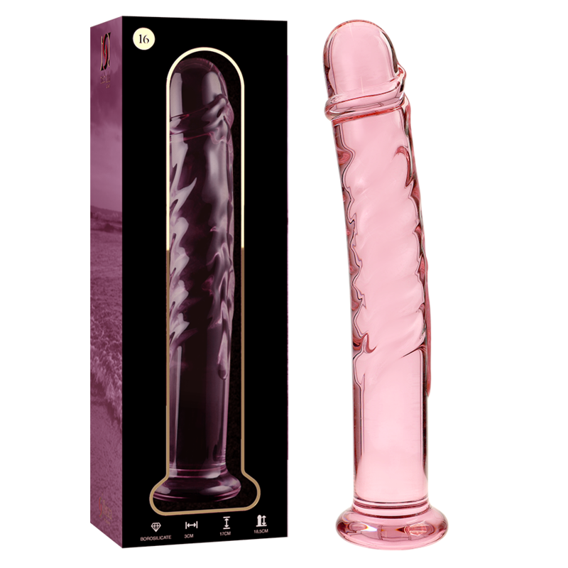Nebula Series Modèle 16 — Gode en verre borosilicate — rose — vue 2