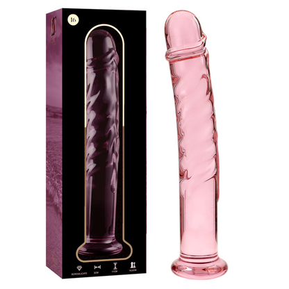 Nebula Series Modèle 16 — Gode en verre borosilicate — rose — vue 2
