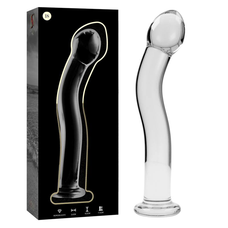 Nebula Series Modèle 18 — Gode en verre borosilicate — transparent — vue 2