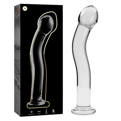 Nebula Series Modèle 18 — Gode en verre borosilicate — transparent — vue 2