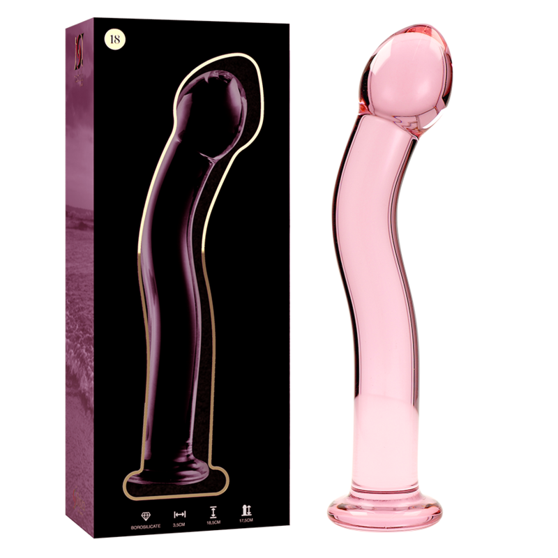 Nebula Series Modèle 18 — Gode en verre borosilicate — rose — vue 2