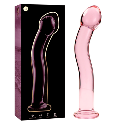 Nebula Series Modèle 18 — Gode en verre borosilicate — rose — vue 2