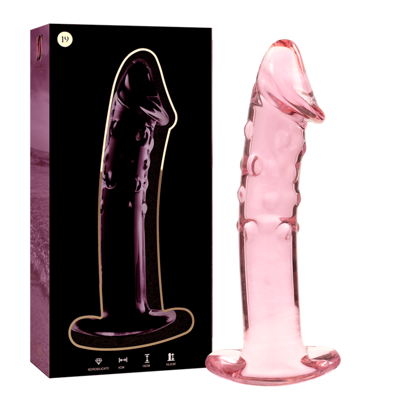 Nebula Series Modèle 19 — Gode en verre borosilicate — rose — vue 2