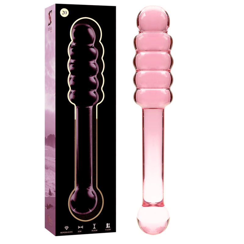 Nebula Series Modèle 20 — Gode en verre borosilicate — rose — vue 2