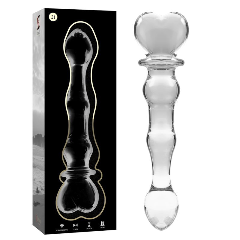Nebula Series Modèle 21 — Gode en verre borosilicate — transparent — vue 2