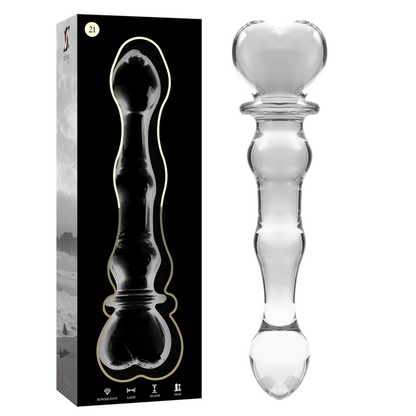 Nebula Series Modèle 21 — Gode en verre borosilicate — transparent — vue 2