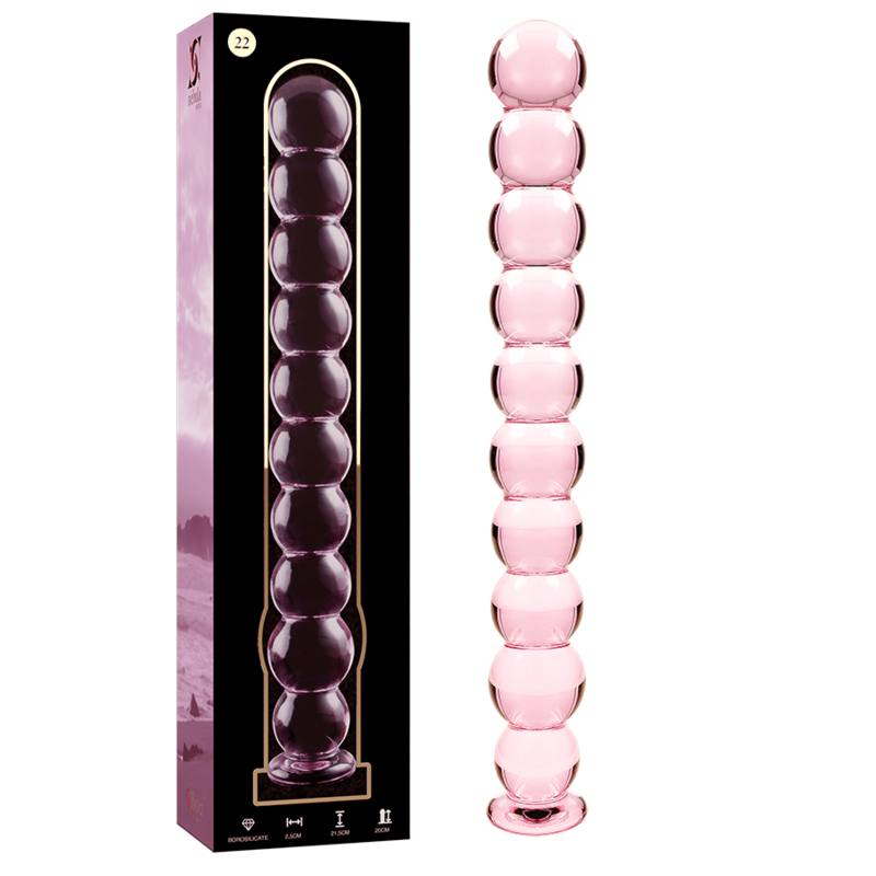 Nebula Series Modèle 22 — Gode en verre borosilicate — rose — vue 2