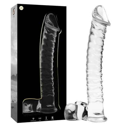 Nebula Series Modèle 23 — Gode en verre borosilicate — transparent — vue 2