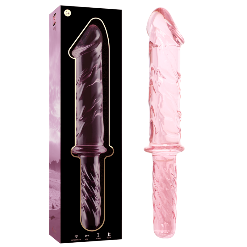 Nebula Series Modèle 24 — Gode en verre borosilicate — rose — vue 2