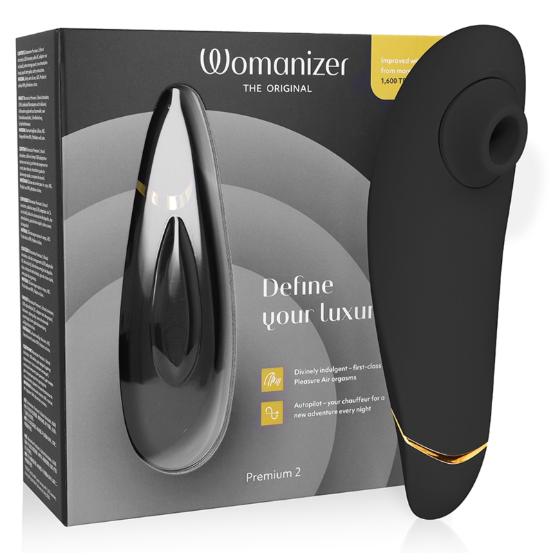 Womanizer Premium 2 noir, stimulateur clitoridien Pleasure Air