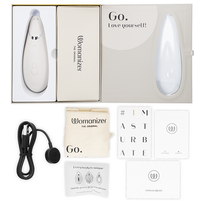 Womanizer Premium 2 — Stimulateur clitoridien gris chaud — vue officielle 6