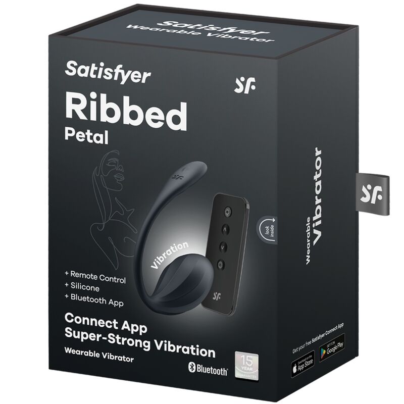 Satisfyer Ribbed Petal – Stimulateur point G connecté – Noir – vue produit 7
