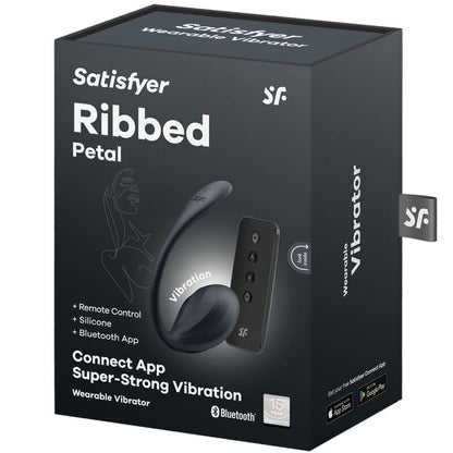 Satisfyer Ribbed Petal – Stimulateur point G connecté – Noir – vue produit 7