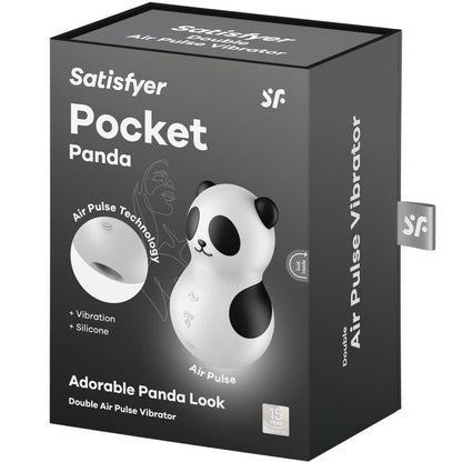 Satisfyer — Pocket panda stimulateur & vibrateur noir et blanc — vue officielle 7