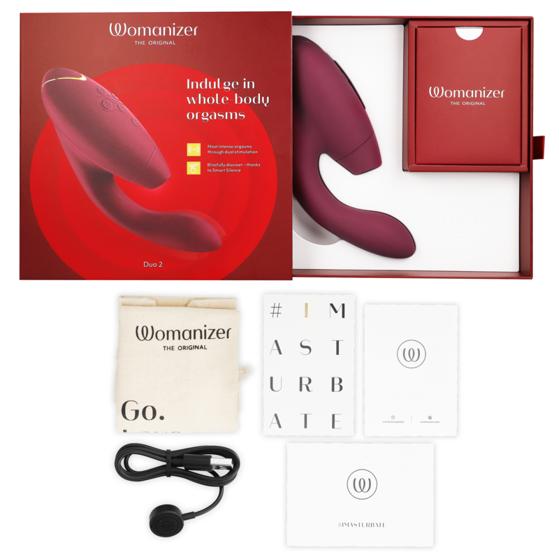Womanizer Duo 2 – Double stimulation – Bordeaux – vue produit 12