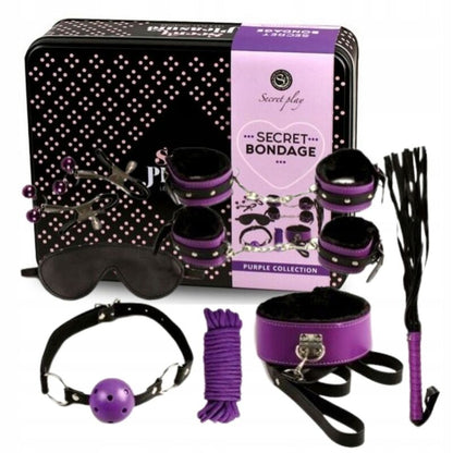 Secretplay — BDSM set 8pcs purble / noir. — vue officielle 3