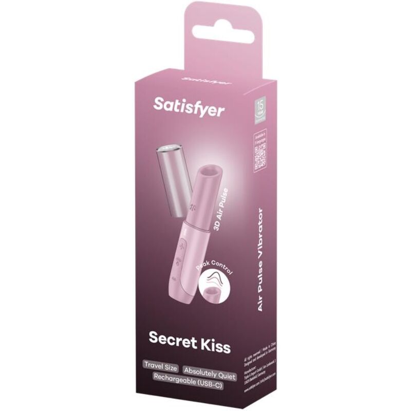 Satisfyer — Stimulateur de clitoris secret kiss wave rose — vue officielle 6