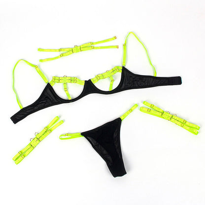 Subblime – Ensemble lingerie néon avec collier – vue produit 7