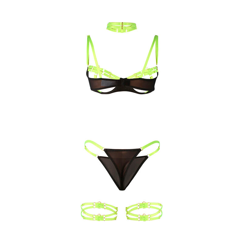 Subblime – Ensemble lingerie néon avec collier – vue produit 6