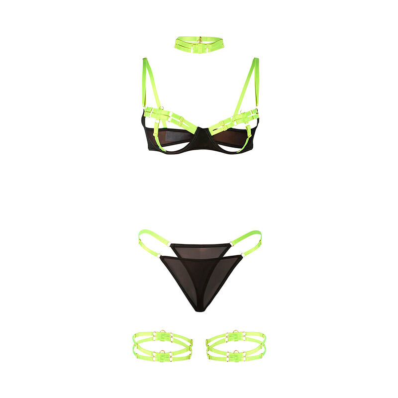 Subblime – Ensemble lingerie néon avec collier – vue produit 5