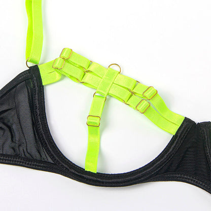Subblime – Ensemble lingerie néon avec collier – vue produit 8