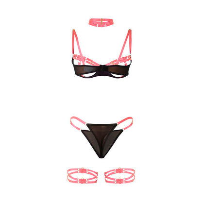 Subblime – Ensemble lingerie néon avec collier – vue produit 20