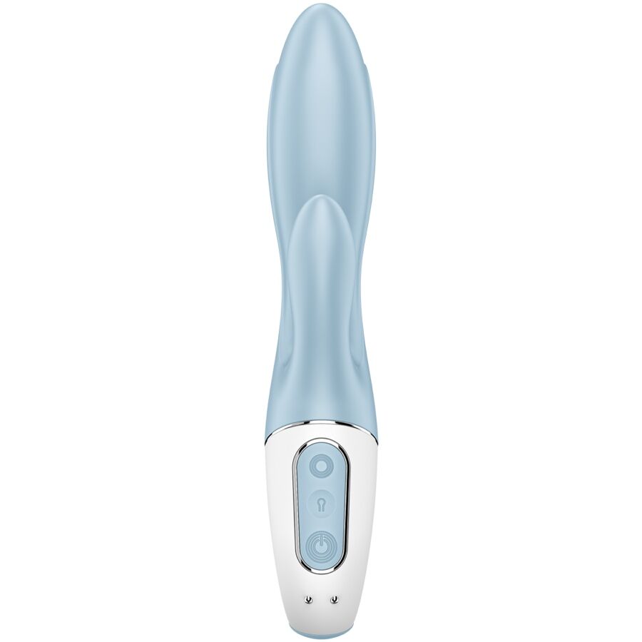 Satisfyer Air Pump Bunny 1 — Rabbit gonflable bleu — vue officielle Dreamlove 2