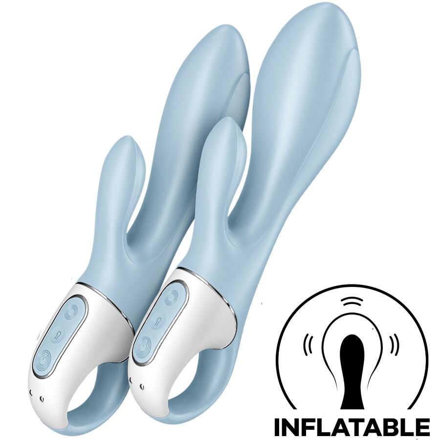 Satisfyer Air Pump Bunny 1 — Rabbit gonflable bleu — vue officielle Dreamlove 1