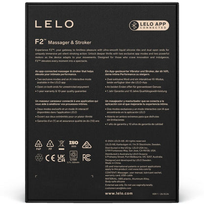 LELO F2S – Masturbateur masculin rouge – vue produit 11