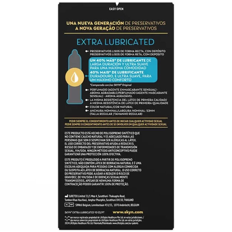 SKYN Extra Lubrifié — préservatifs sans latex, 10 unités — vue 2