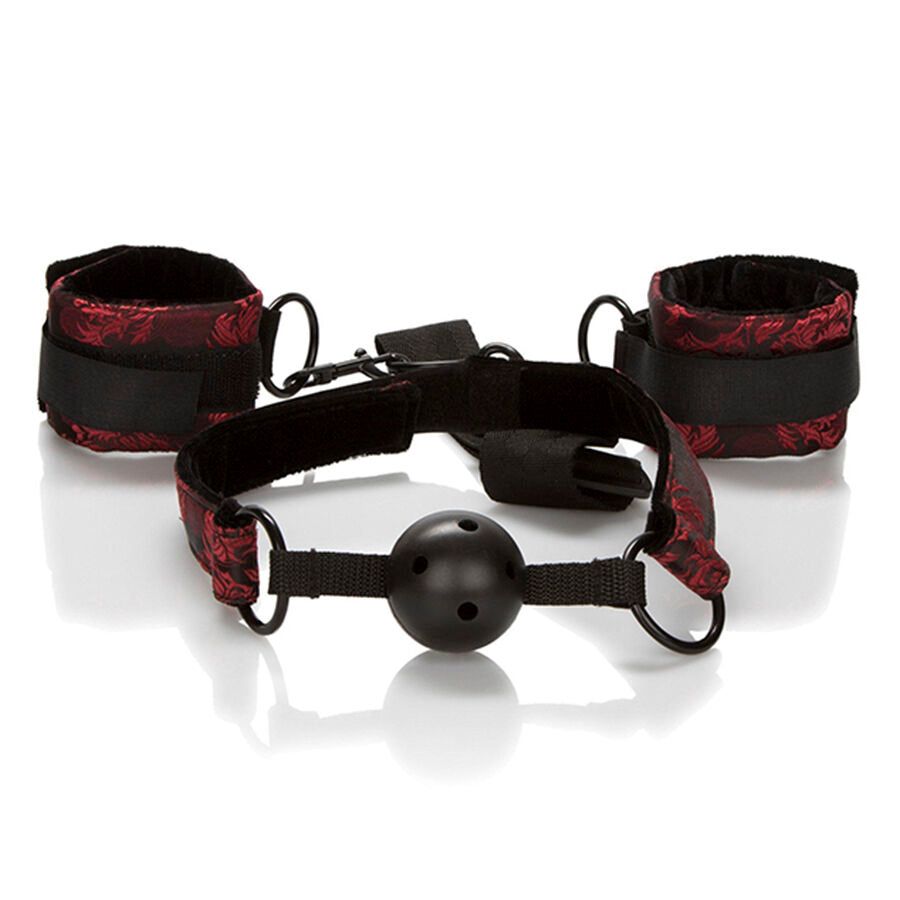 CalExotics – Scandal bâillon boule respirant avec menottes – vue produit 1