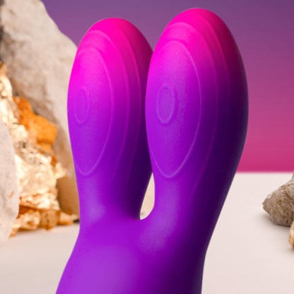 Rocks-Off Glo-Girl Bunny — Stimulateur externe violet — vue 3