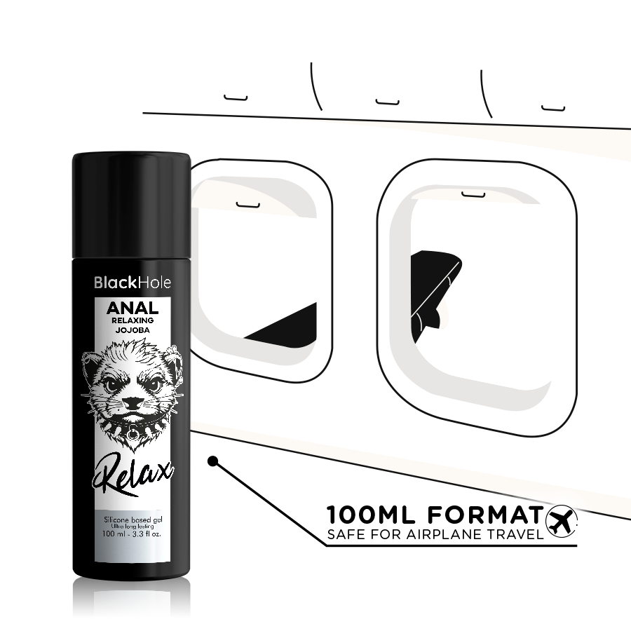 Black Hole – Relaxant anal jojoba relax base silicone 100 ml – vue produit 4