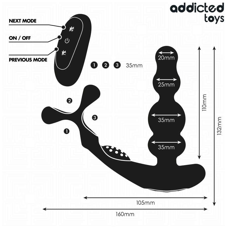 Addicted Toys – Masseur prostatique rotatif télécommandé – vue produit 7
