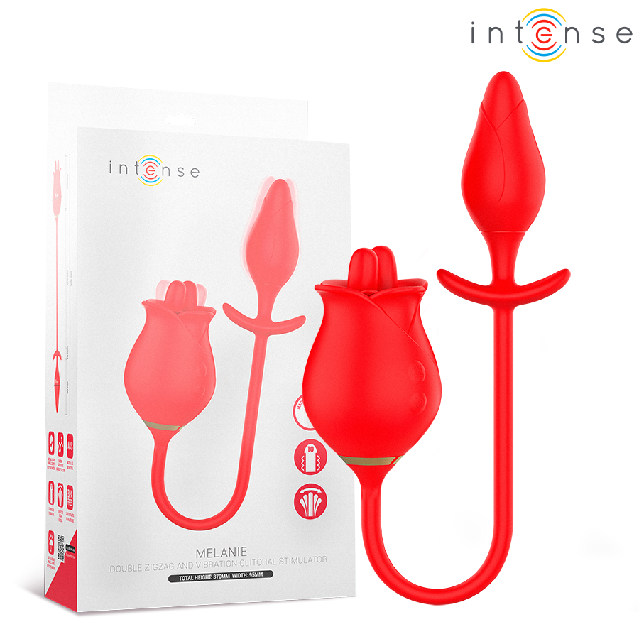 Intense — Melanie double stimulateur de clitoris avec langue en zigzag — vue officielle 1