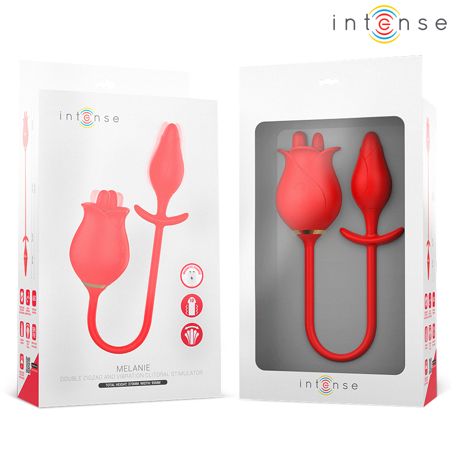 Intense — Melanie double stimulateur de clitoris avec langue en zigzag — vue officielle 3
