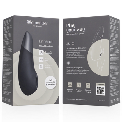 Womanizer Enhance – Pleasure Air et vibrations – Noir – vue produit 22