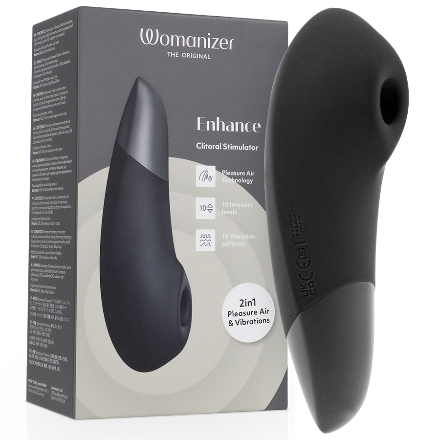 Womanizer Enhance – Pleasure Air et vibrations – Noir – vue produit 8