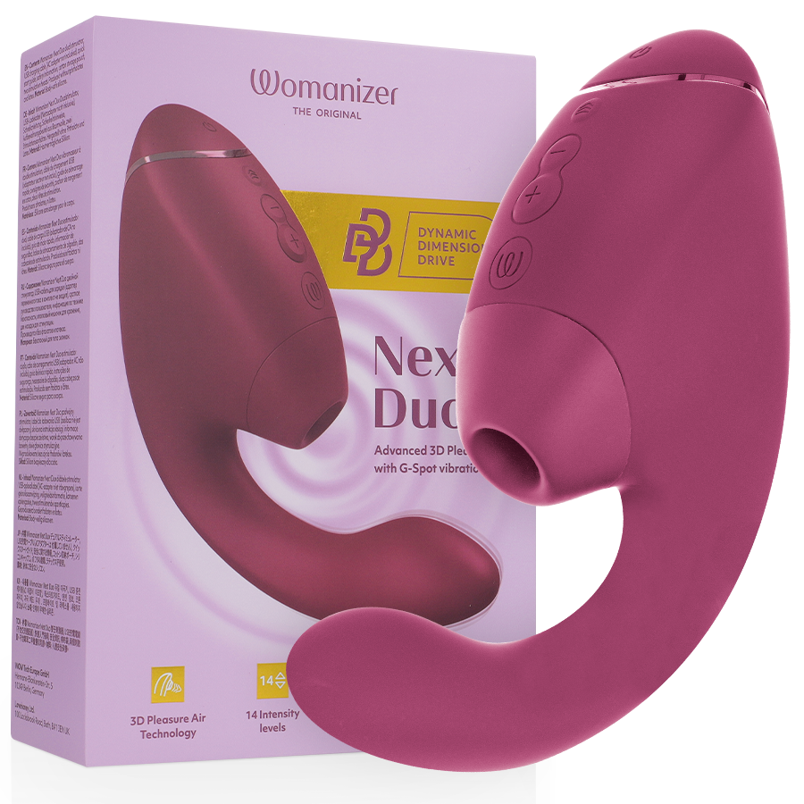 Womanizer Next Duo rose vif, double stimulateur clitoris et point G