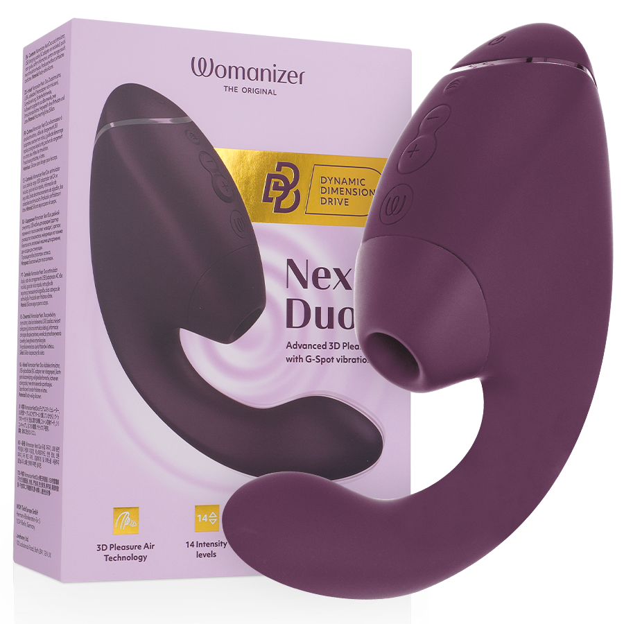 Womanizer Next Duo violet foncé, double stimulateur clitoris et point G