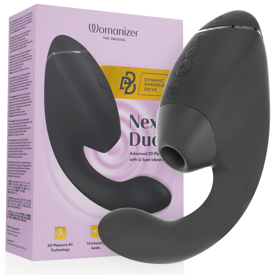 Womanizer Next Duo noir, double stimulateur clitoris et point G