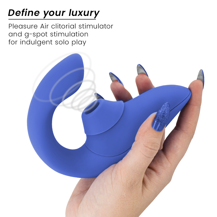Womanizer Blend – Vibromasseur rabbit Pleasure Air – Bleu vibrant – vue produit 3