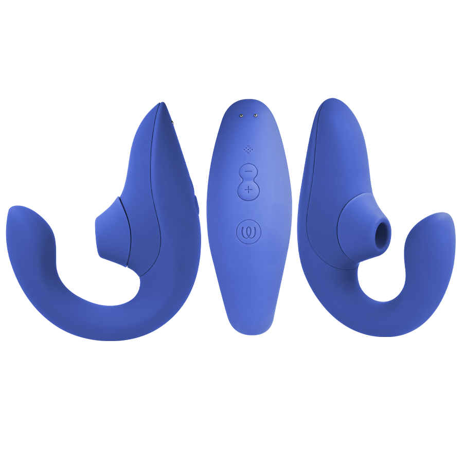 Womanizer Blend – Vibromasseur rabbit Pleasure Air – Bleu vibrant – vue produit 2