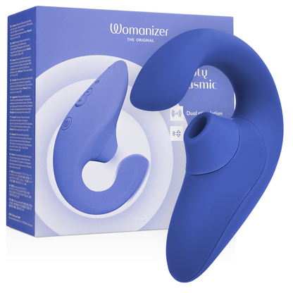 Womanizer Blend – Vibromasseur rabbit Pleasure Air – Bleu vibrant – vue produit 1