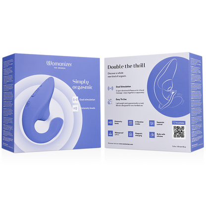 Womanizer Blend – Vibromasseur rabbit Pleasure Air – Bleu vibrant – vue produit 7