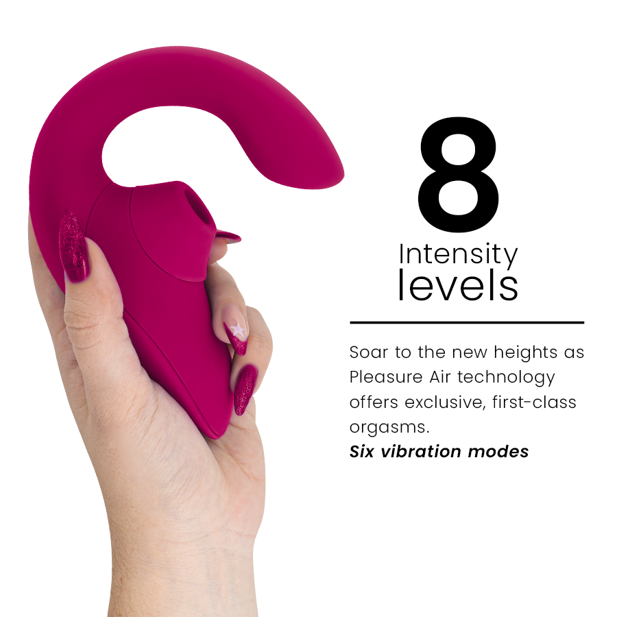 Womanizer Blend – Vibromasseur rabbit Pleasure Air – Fuchsia – vue produit 16