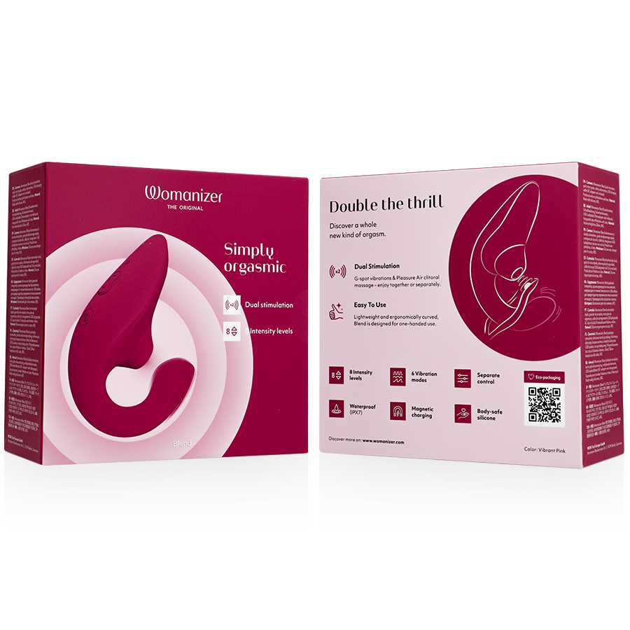 Womanizer Blend – Vibromasseur rabbit Pleasure Air – Fuchsia – vue produit 18