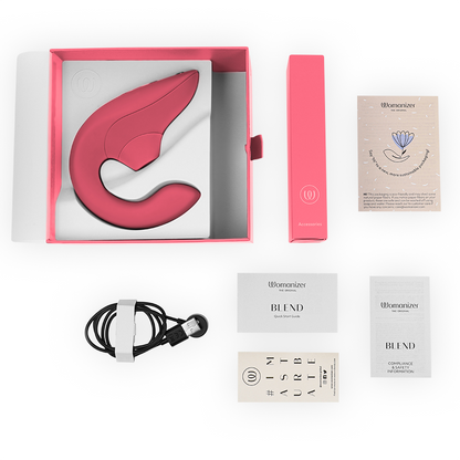 Womanizer Blend – Vibromasseur rabbit Pleasure Air – Rose – vue produit 28
